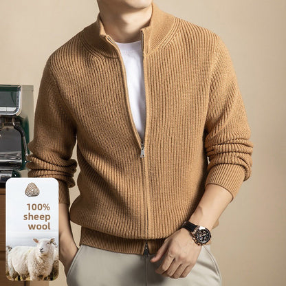 Mens Wool Knit Cardigan