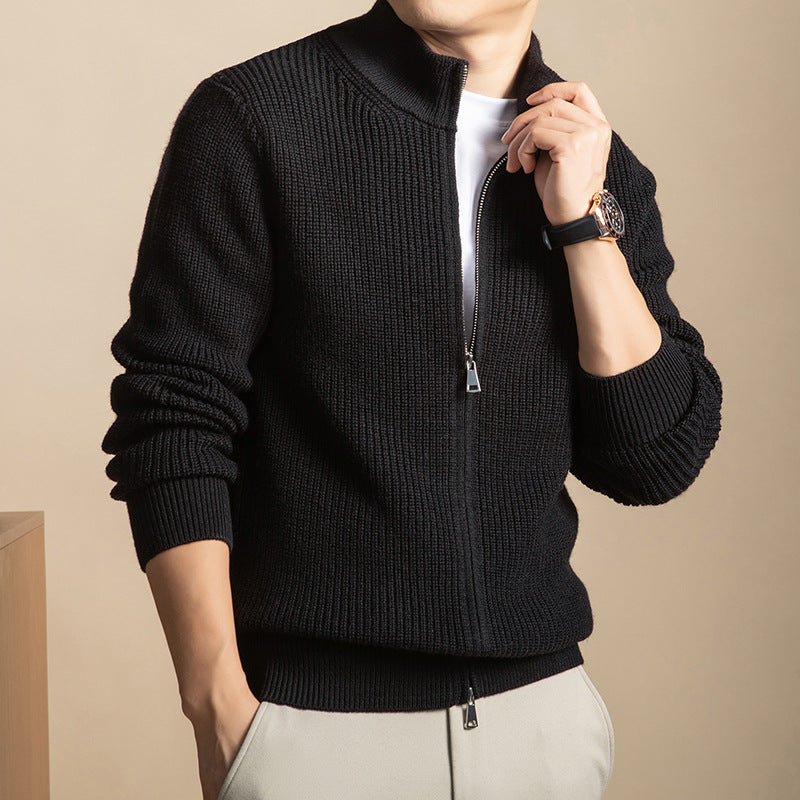 Mens Wool Knit Cardigan