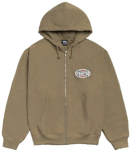 Mens Zip-Up Hooded Sweatshirt with Camouflage Print