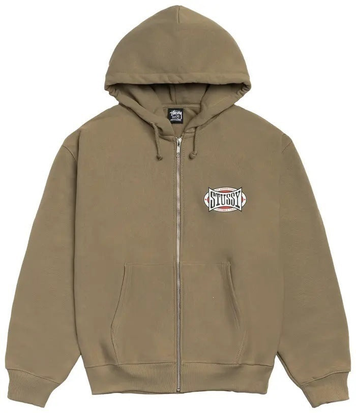 Mens Zip-Up Hooded Sweatshirt with Camouflage Print