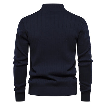 Mens Zipper Knit Sweater