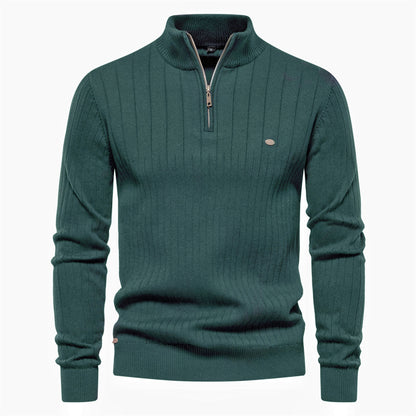 Mens Zipper Knit Sweater