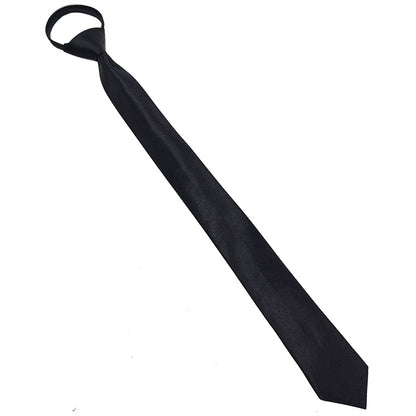 Mens Zipper Tie Satin Formal