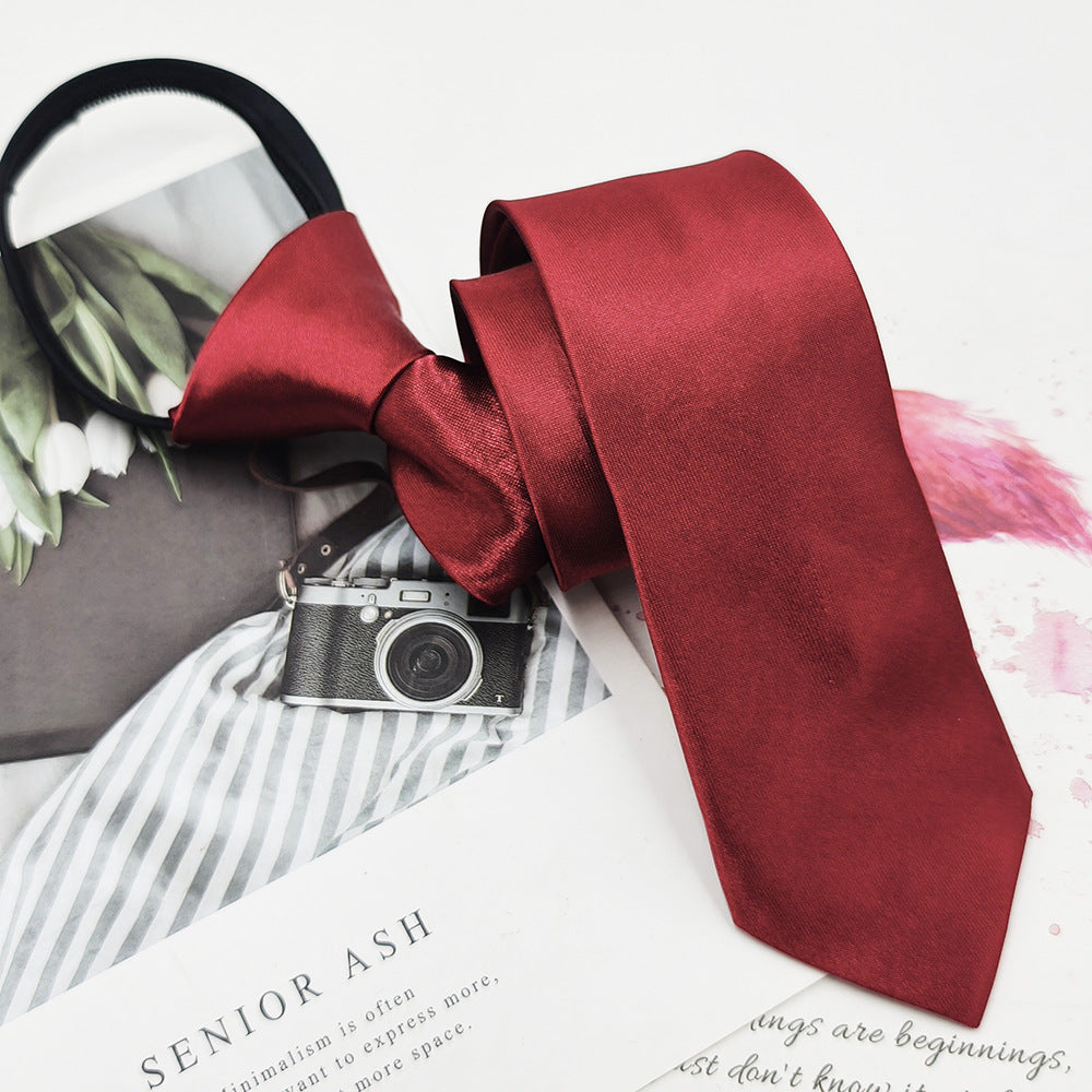 Mens Zipper Tie Satin Formal
