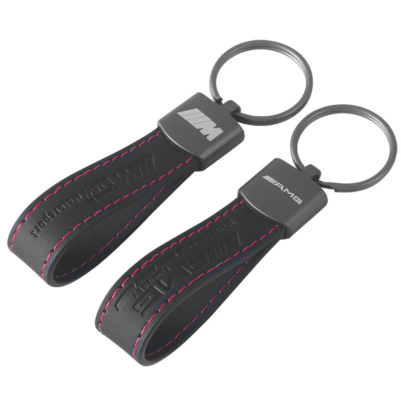 Mercedes-Benz AMG Leather Keychain Car Accessory