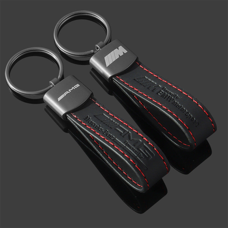 Mercedes-Benz AMG Leather Keychain Car Accessory