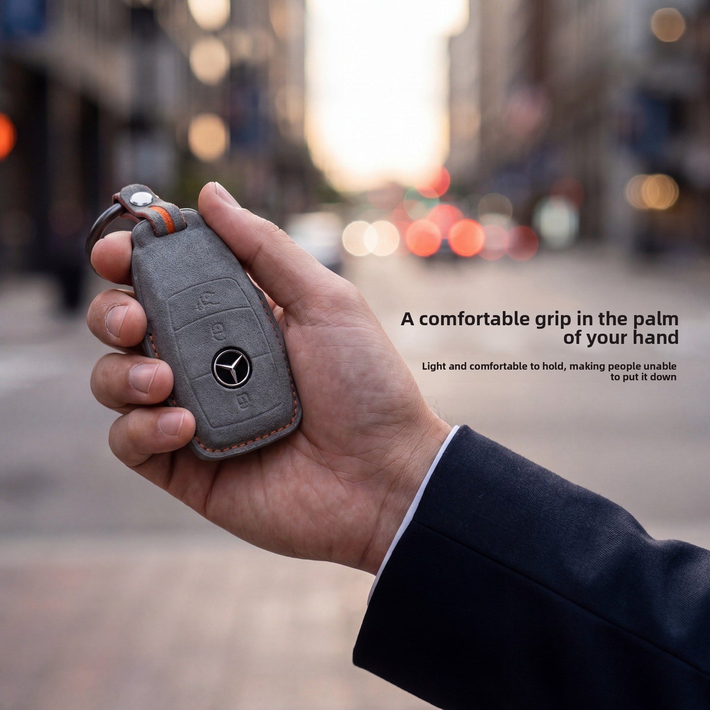 Mercedes-Benz Suede Key Cover with Accessories