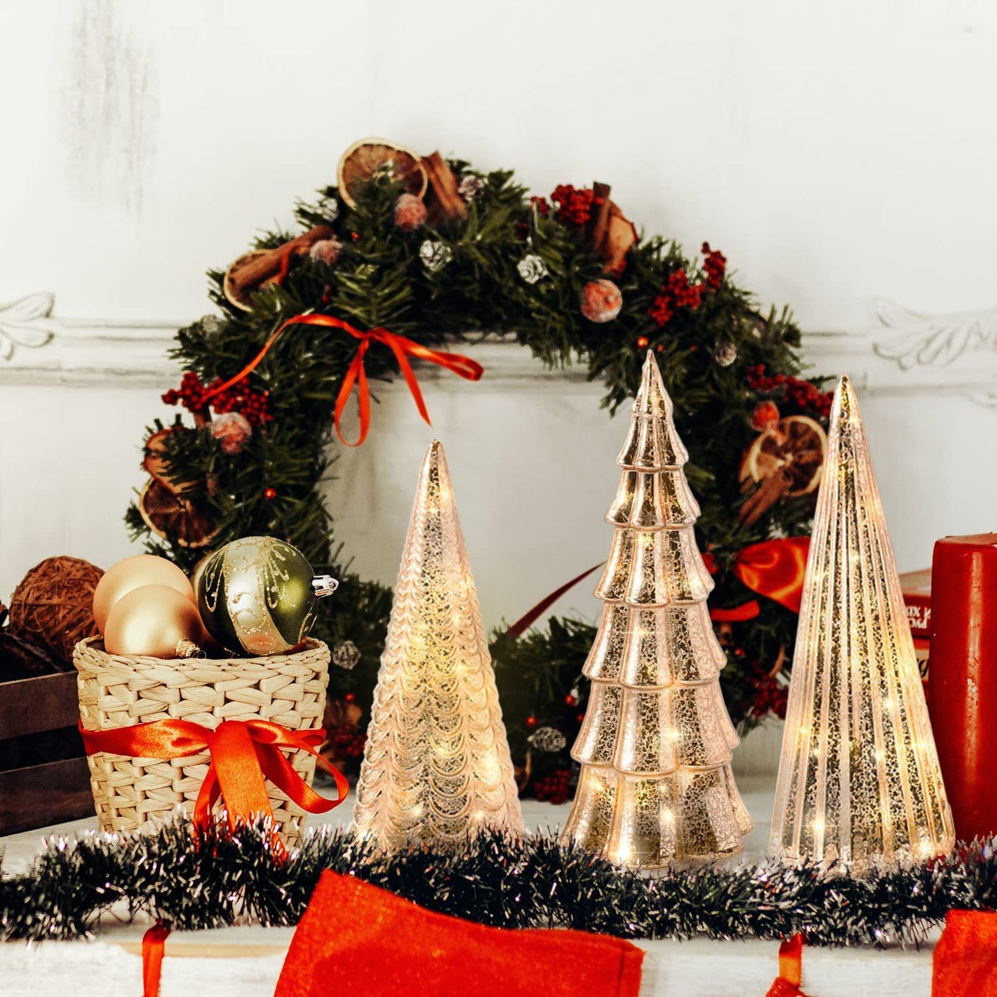 Mercury Glass LED Christmas Tree