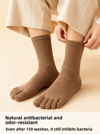 Merino Wool Five-Toe Breathable Socks