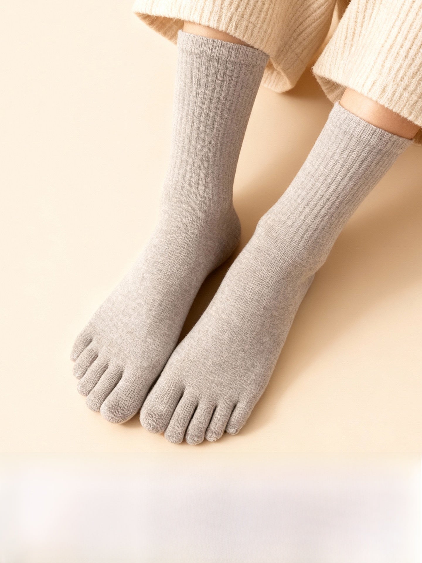 Merino Wool Five-Toe Breathable Socks