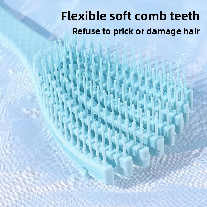 Mermaid Scalp Massage Comb Dry Wet Dual Use
