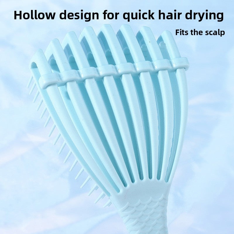 Mermaid Scalp Massage Comb Dry Wet Dual Use