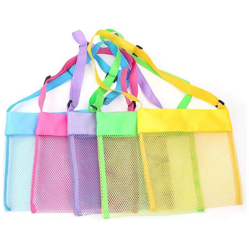 Mesh Beach Toy Storage Bag with Dual Shoulder Straps