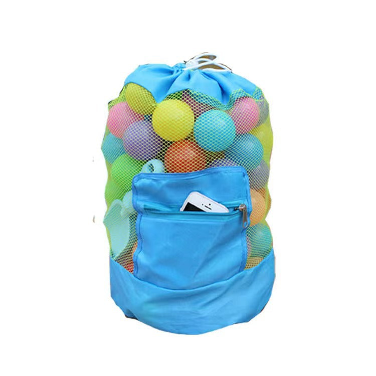 Mesh Beach Toy Storage Bag with Dual Shoulder Straps