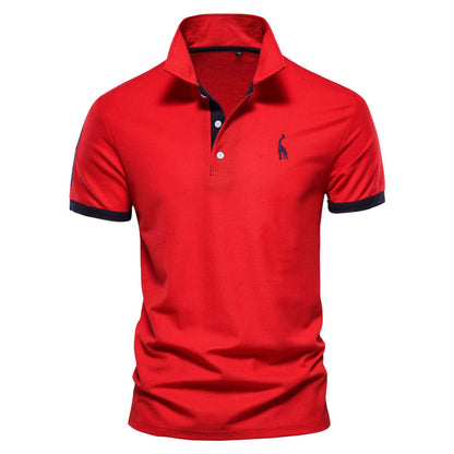Mesh-collar men's T-shirt