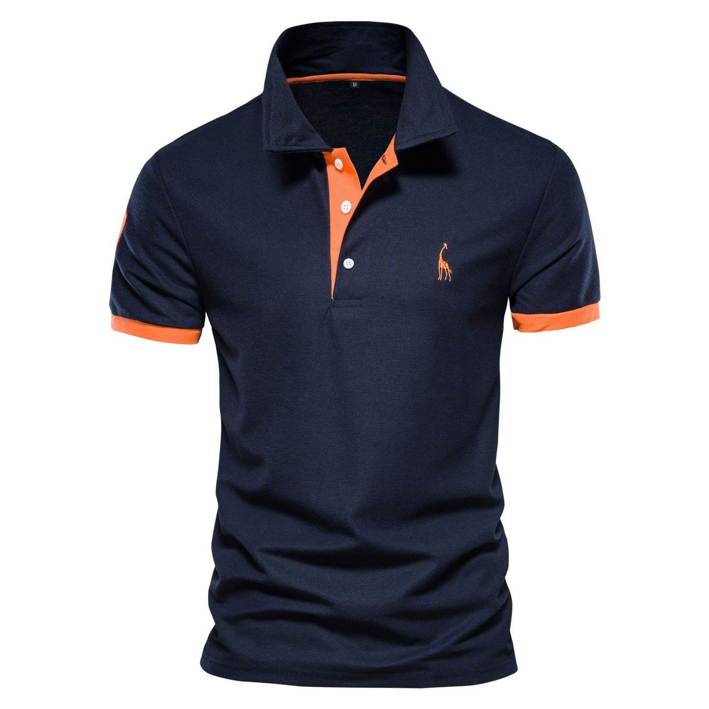 Mesh-collar men's T-shirt