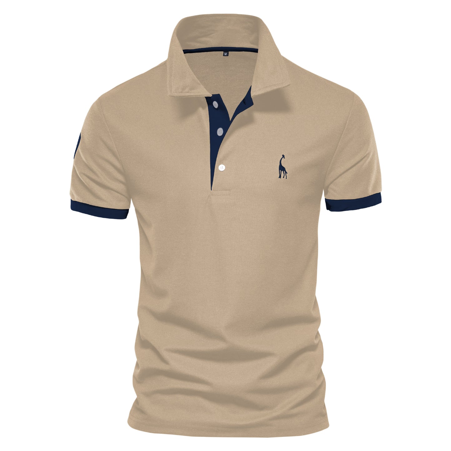 Mesh-collar men's T-shirt