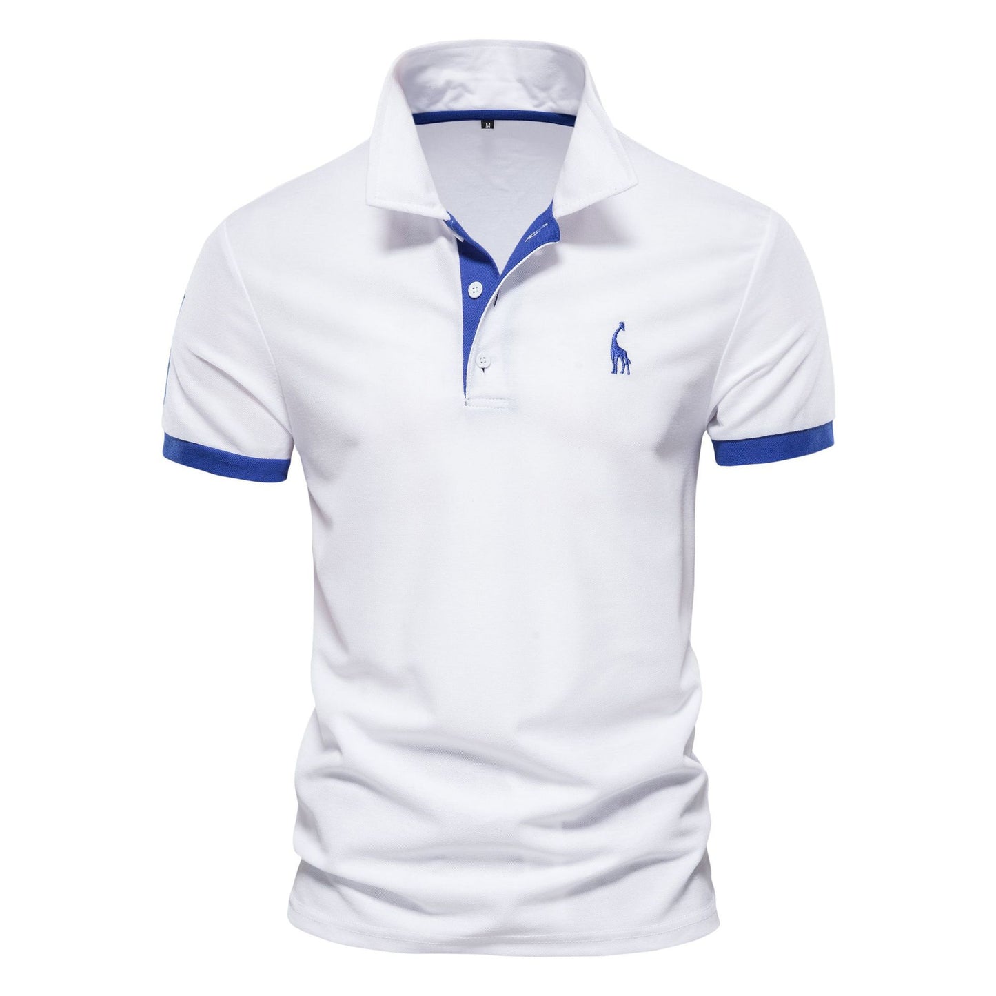 Mesh-collar men's T-shirt
