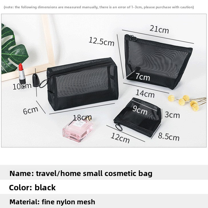 Mesh cosmetic bag