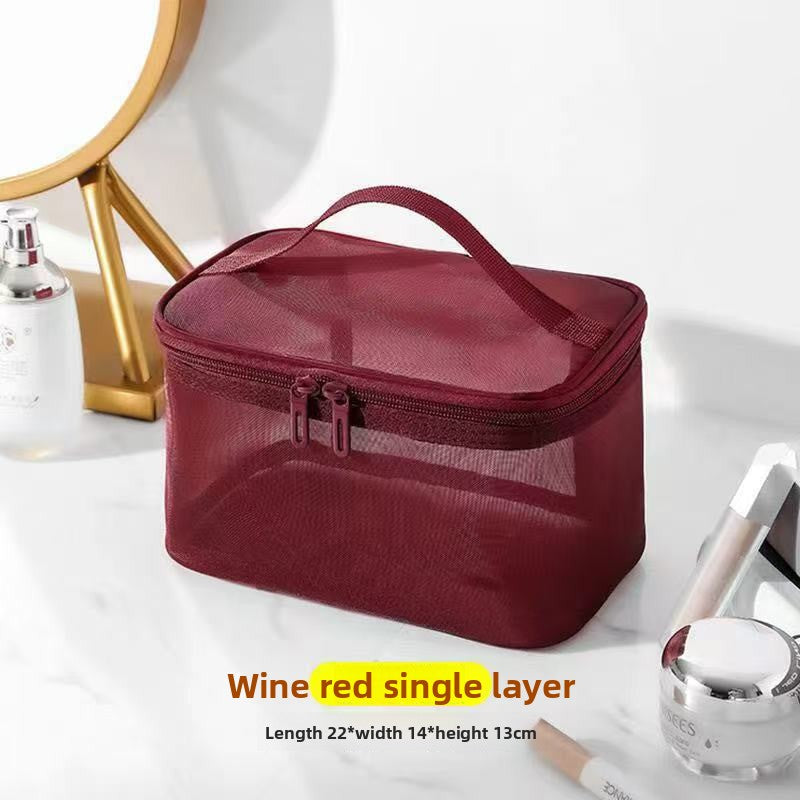 Mesh cosmetic bag