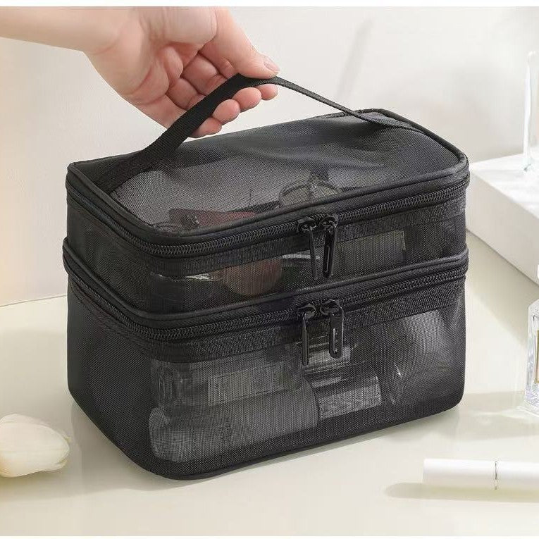 Mesh cosmetic bag