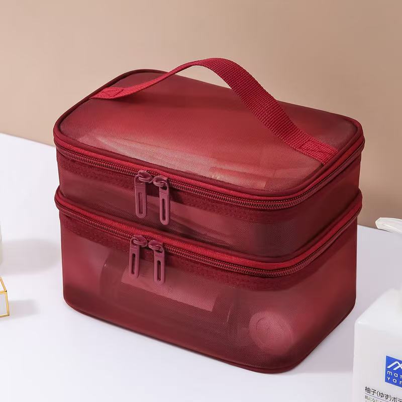 Mesh cosmetic bag