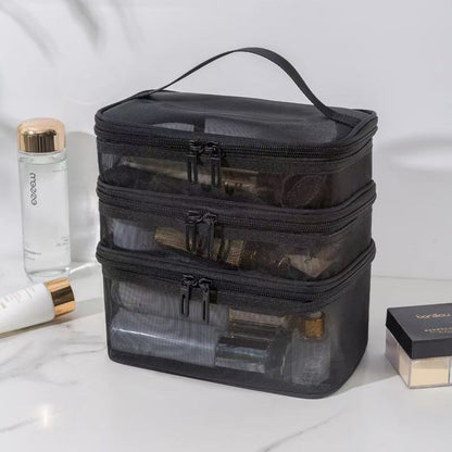 Mesh cosmetic bag