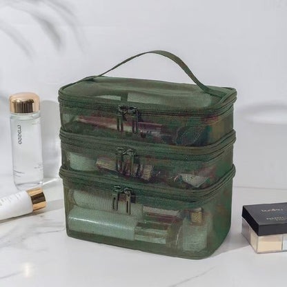 Mesh cosmetic bag