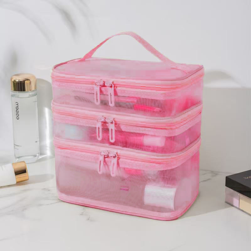 Mesh cosmetic bag