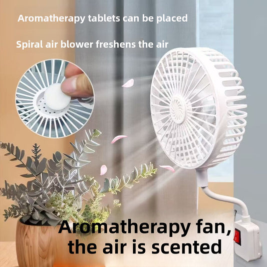 Mesh cover scented mini fan