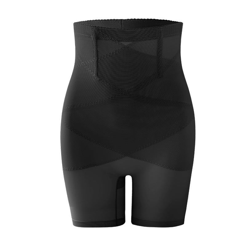 Mesh cross-cut high-waisted underwear