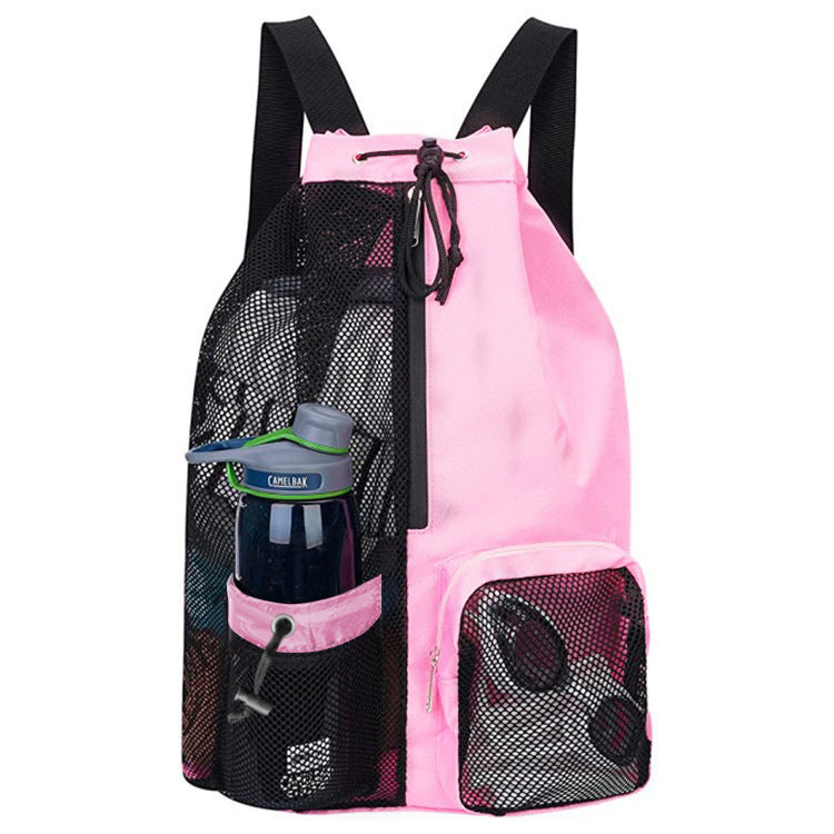 Mesh Drawstring Backpack for Swimming and Gym
