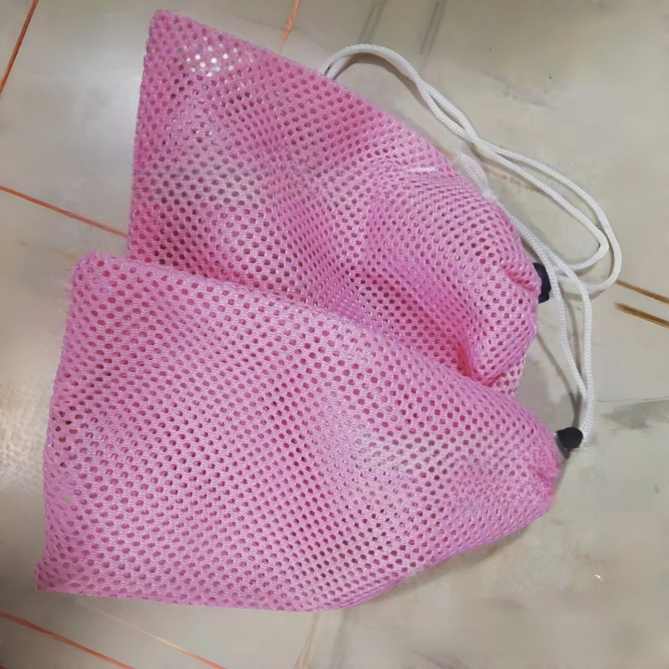 Mesh drawstring bag