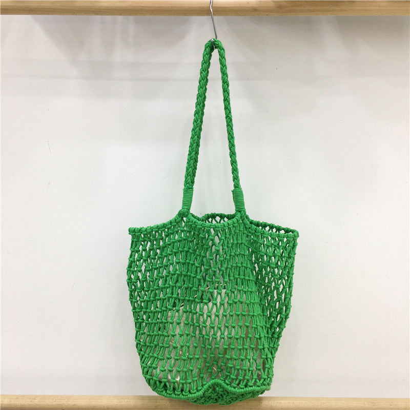 Mesh Drawstring Tote Bag