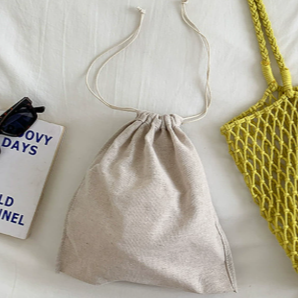 Mesh Drawstring Tote Bag