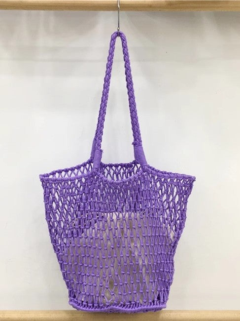 Mesh Drawstring Tote Bag
