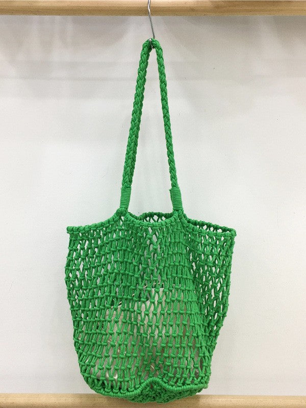 Mesh Drawstring Tote Bag