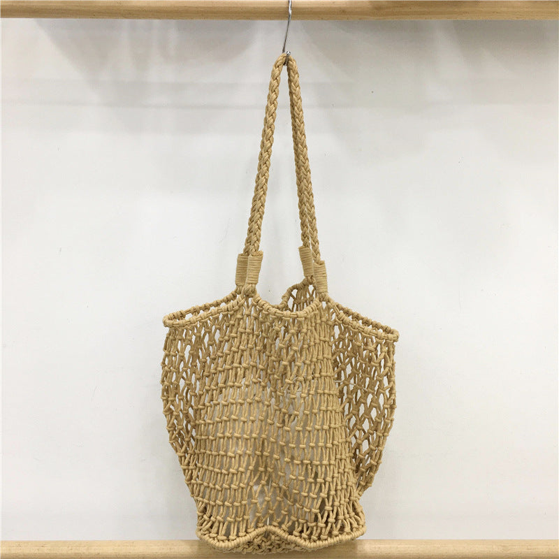 Mesh Drawstring Tote Bag