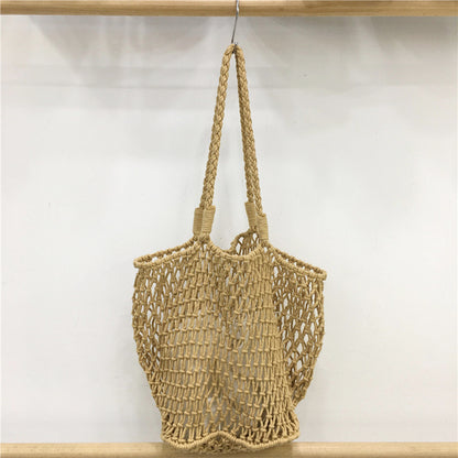 Mesh Drawstring Tote Bag