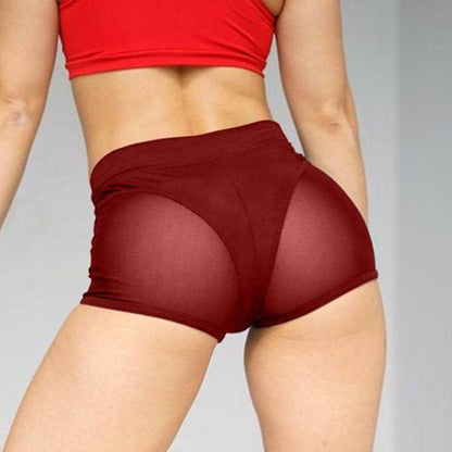 Mesh exercise yoga shorts