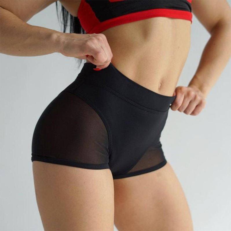 Mesh exercise yoga shorts