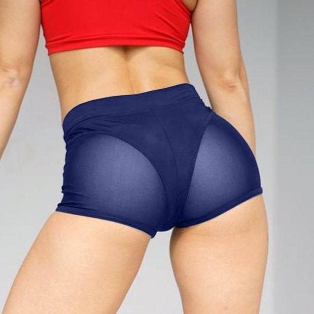 Mesh exercise yoga shorts
