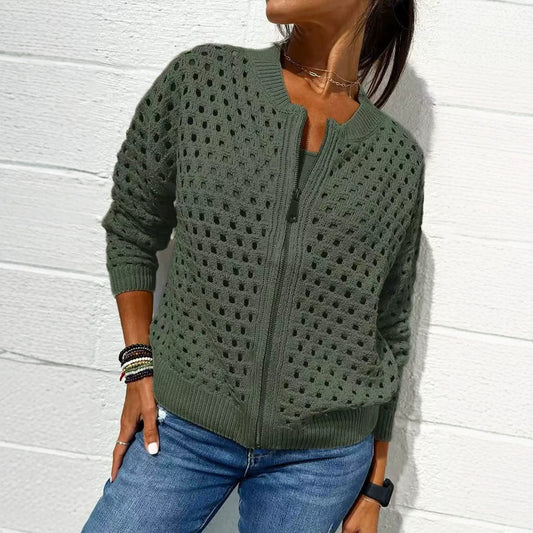 Mesh Hollow-Out Sweater
