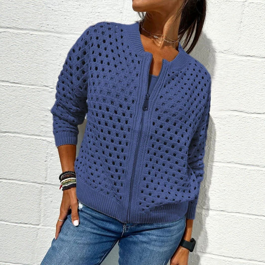 Mesh Hollow-Out Sweater