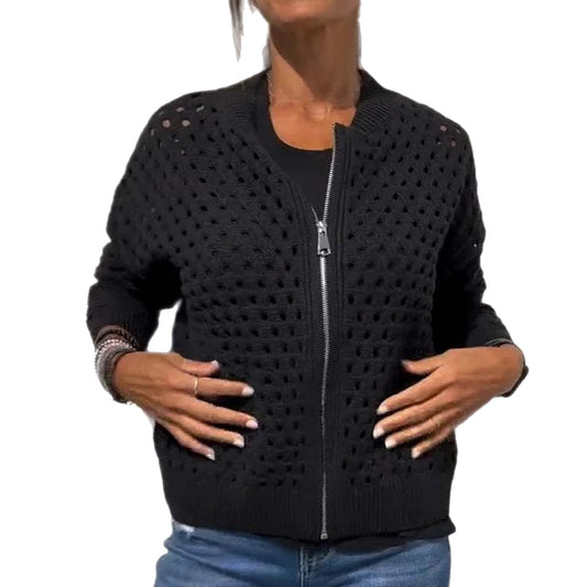 Mesh Hollow-Out Sweater
