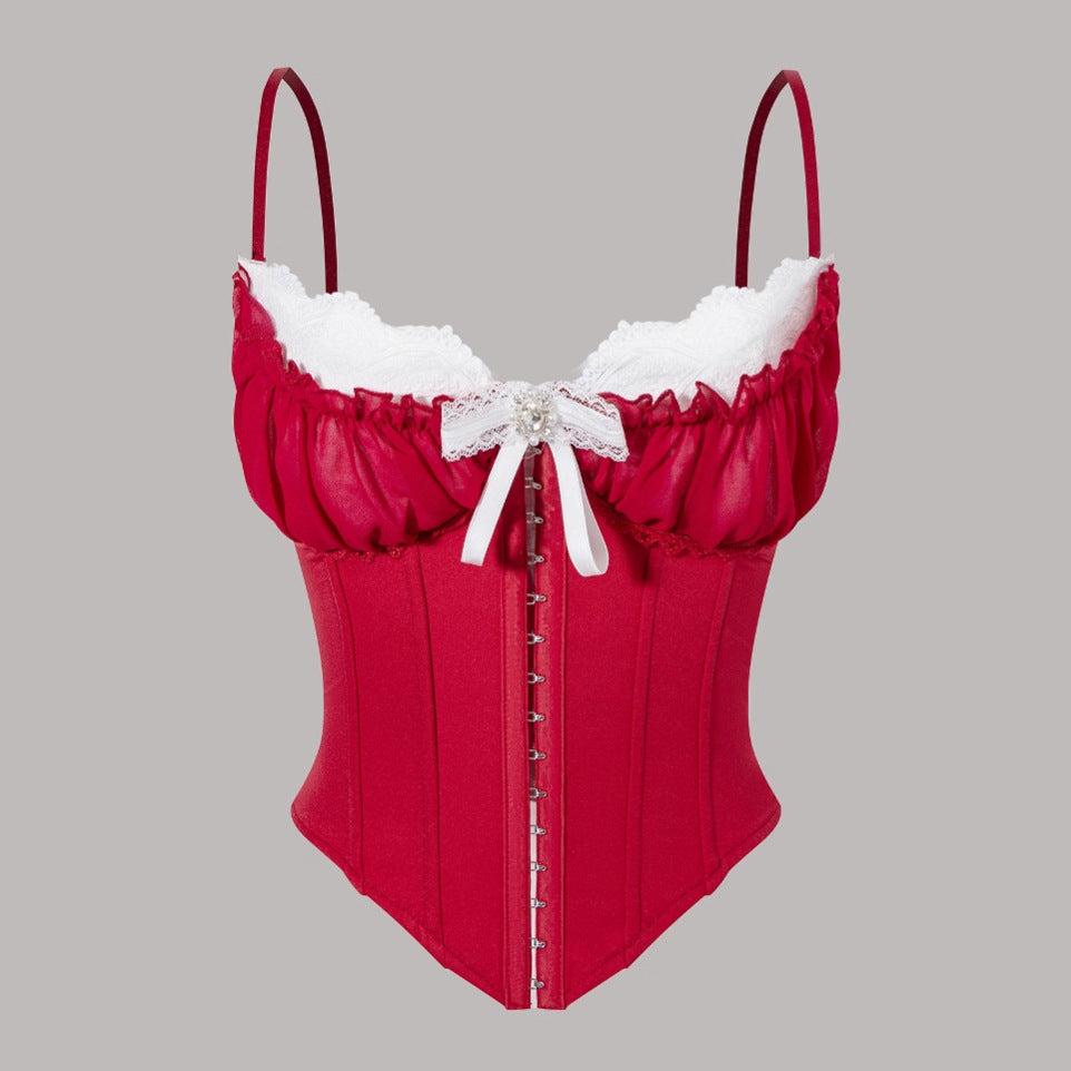 Mesh Lace Splicing Camisole Top