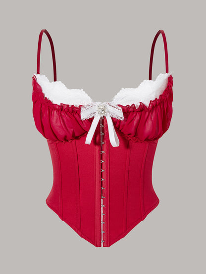 Mesh Lace Splicing Camisole Top
