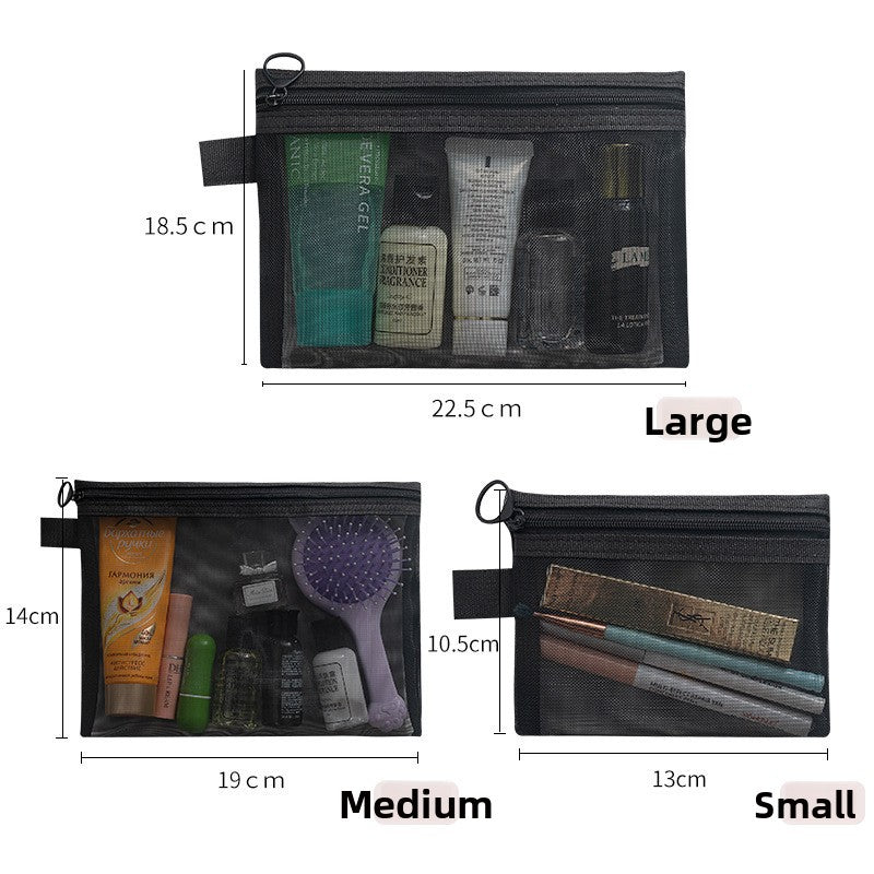 Mesh makeup bag