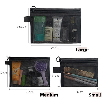 Mesh makeup bag