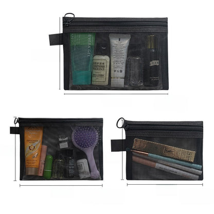 Mesh makeup bag